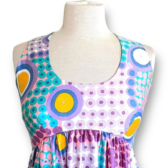 Vintage 1970s Saks Fifth Avenue Womens Maxi Dress Sz Small Polka Dot Sundress - Picture 7 of 11